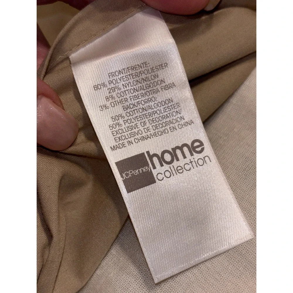 JCPenney Home Collection Floral Embroidered Patchwork Pillow Shams Sage Beige